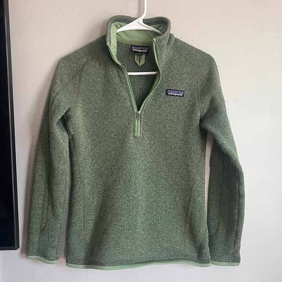 Patagonia Tops - Patagonia Better Sweater Quarter Zip Heather Green XS